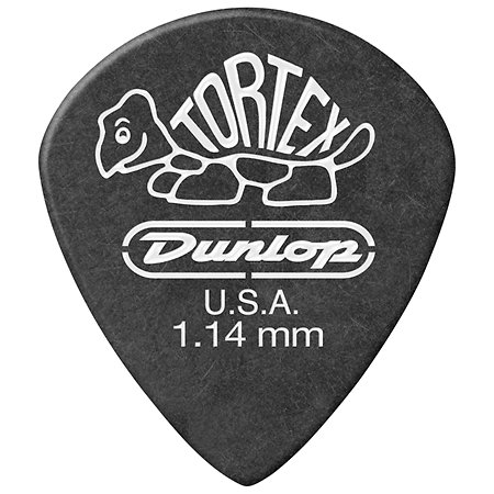 Dunlop 482P114 Tortex Pitch Black Jazz III 1,14 mm Sachet de 12