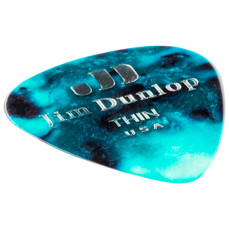 483P11TH Genuine Celluloid Classic, Perloid turquoise, Thin, x12 Dunlop