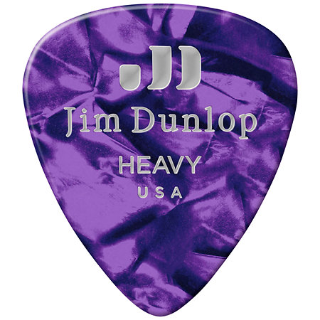 Dunlop 483P13HV Genuine Celluloid Classic, Perloid violet, Heavy, x12