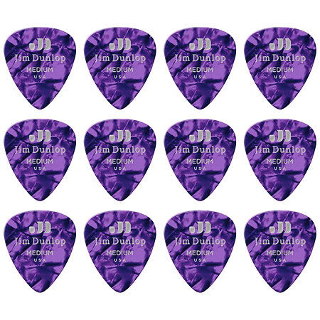 483P13M Genuine Celluloid Classic, Perloid violet, Medium, x12 Dunlop