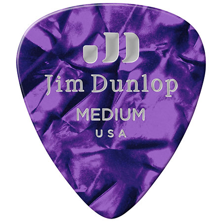 Dunlop 483P13M Genuine Celluloid Classic, Perloid violet, Medium, x12