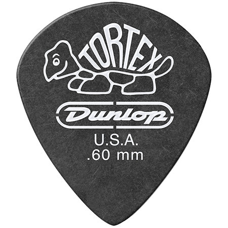 482P60 Tortex Pitch Black Jazz III 0,60 mm Sachet de 12 Dunlop