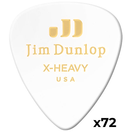 Dunlop 483R01EXH Genuine Celluloid Classic Blanc Extra heavy x72