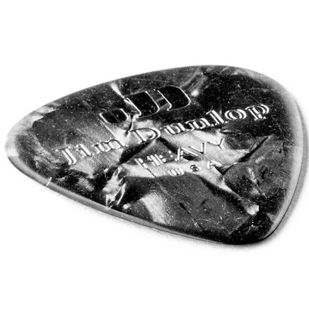 483R02H Genuine Celluloid Classic Perloid noir Heavy x72 Dunlop