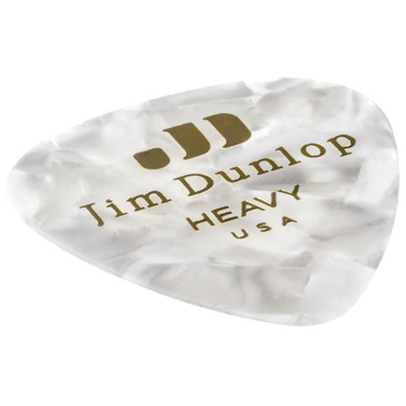 483R04H Genuine Celluloid Classic Perloid blanc Heavy x72 Dunlop