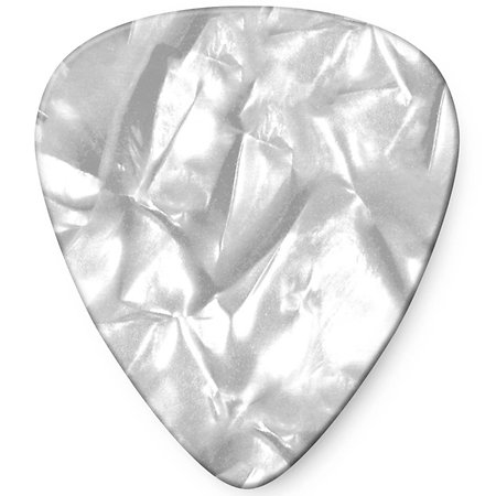 Dunlop 483R04MD Genuine Celluloid Classic Perloid blanc Medium x72