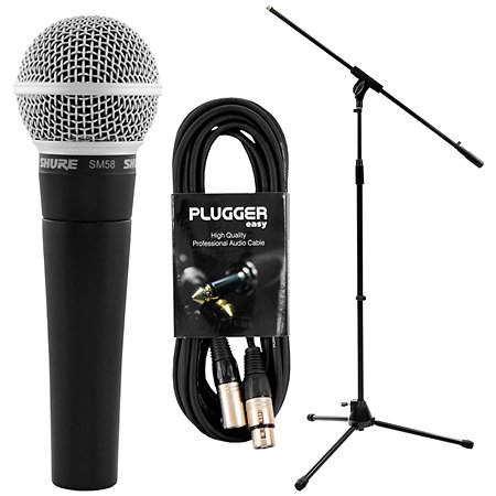 Shure Pack SM58 + Câble + Pied