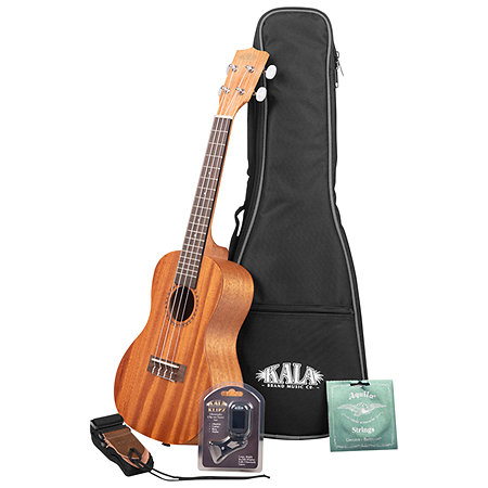 Kala Bundle KA-15 Concert Mahogany (Housse, tuner, cordes et courroie)