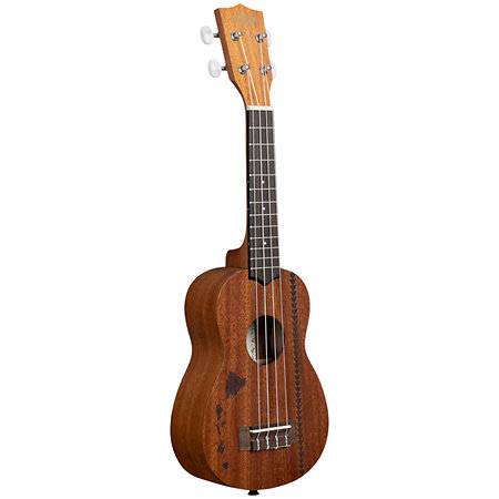 KA-15 Soprano Mahogany motif Hawaiian island et tattoo + housse Kala