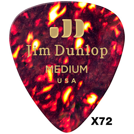 Dunlop 483R05MD Genuine Celluloid Classic Écaille Medium x72