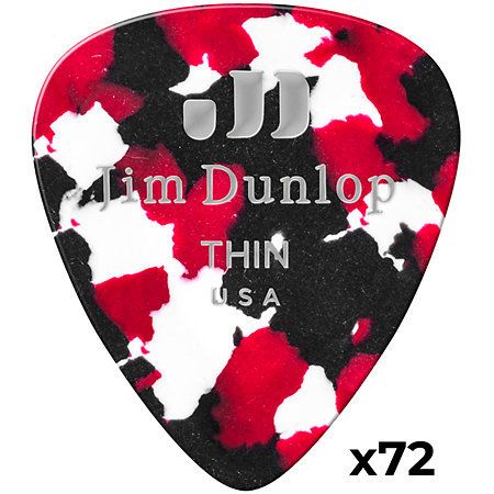 Dunlop 483R06TH Genuine Celluloid Classic Confetti Thin x72