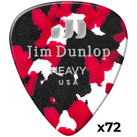 Dunlop 483R08H Genuine Celluloid Classic Perloid orange Heavy x72