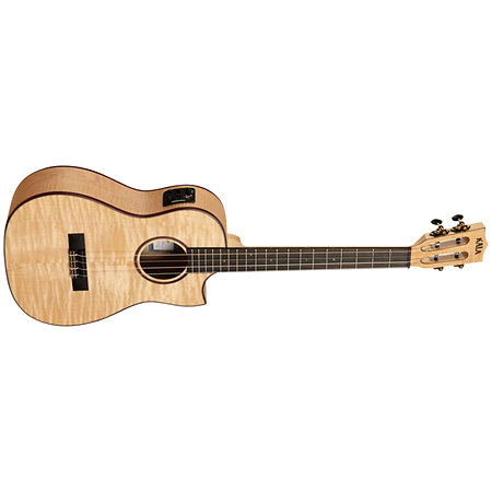 Kala All Solid Flame Maple Cutaway Baritone + housse