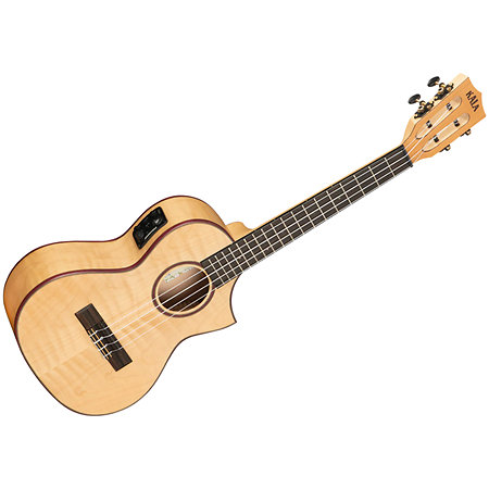 Kala All Solid Flame Maple Cutaway Tenor + housse