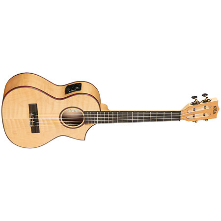 Kala All Solid Flame Maple Cutaway Tenor + housse