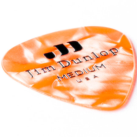 483R08M Genuine Celluloid Classic Perloid orange Medium x72 Dunlop