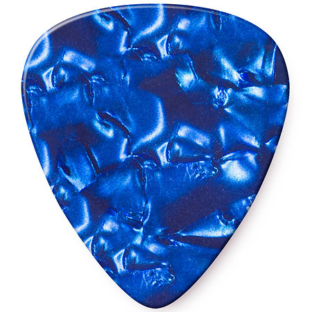 Dunlop 483R10M Genuine Celluloid Classic Perloid bleu Medium x72