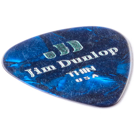 483R10TH Genuine Celluloid Classic Perloid bleu Thin x72 Dunlop
