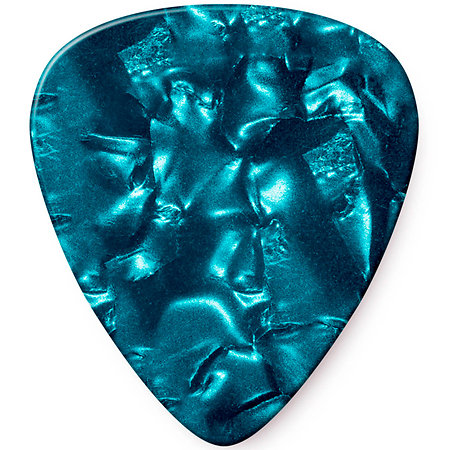 483R11M Genuine Celluloid Classic, Perloid turquoise, Medium, x72 Dunlop