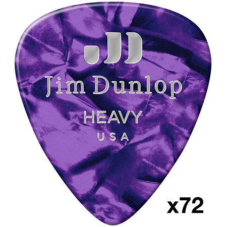 Dunlop 483R13HV Genuine Celluloid Classic, Perloid violet, Heavy, x72