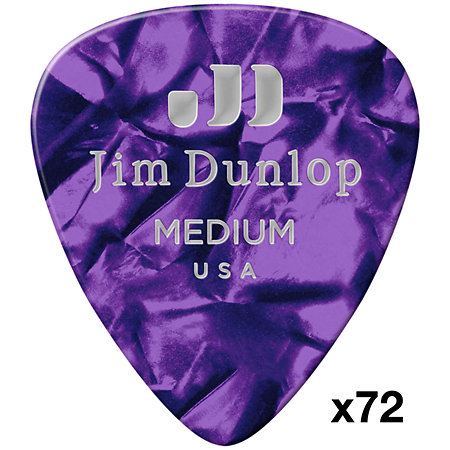 Dunlop 483R13MD Genuine Celluloid Classic, Perloid violet, Medium, x72