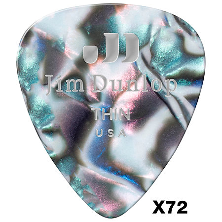 Dunlop 483R14TH Genuine Celluloid Classic Abalone Thin x72