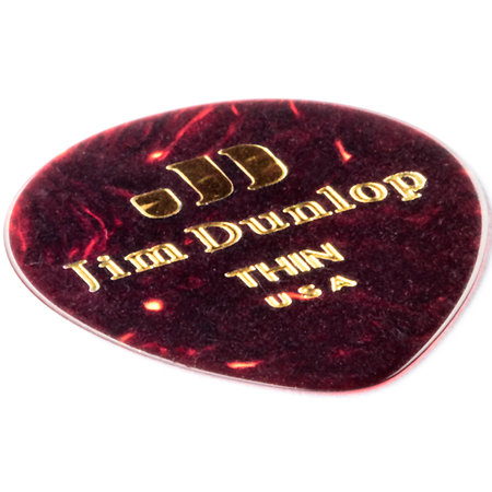 485P05TH Genuine Celluloid Teardrop Écaille Thin x12 Dunlop