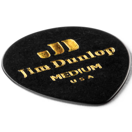 485R03MD Genuine Celluloid Teardrop Noir Medium x72 Dunlop