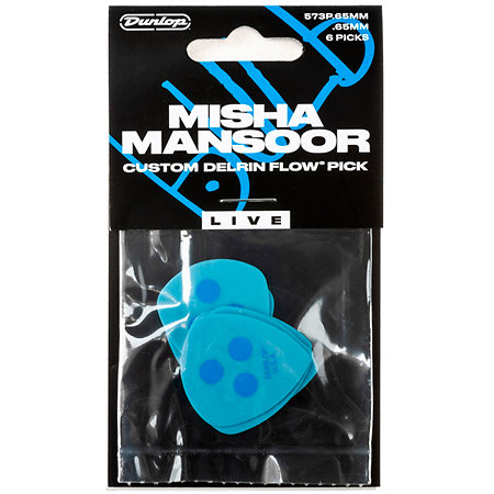 573P065MM Misha Mansoor Delrin Flow, 0.65 mm, x6 Dunlop