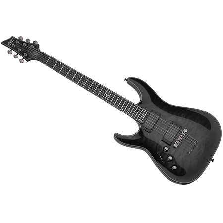 Hellraiser C-1 Hybrid Floyd Trans Black Burst LH Schecter