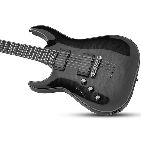 Hellraiser C-1 Hybrid Floyd Trans Black Burst LH Schecter