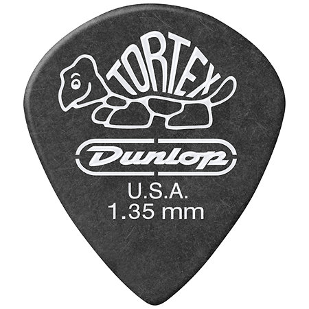 Dunlop 482P135 Tortex Pitch Black Jazz III 1,35 mm Sachet de 12