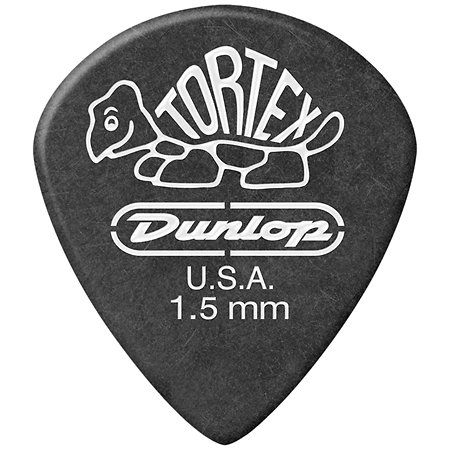 Dunlop 482P150 Tortex Pitch Black Jazz III 1,50 mm Sachet de 12