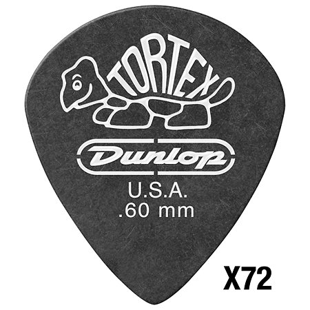 482R60 Tortex Pitch Black Jazz 0.60 mm Sachet de 72 Dunlop