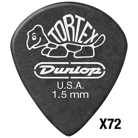 Dunlop 482R150 Tortex Pitch Black Jazz 1.50 mm Sachet de 72