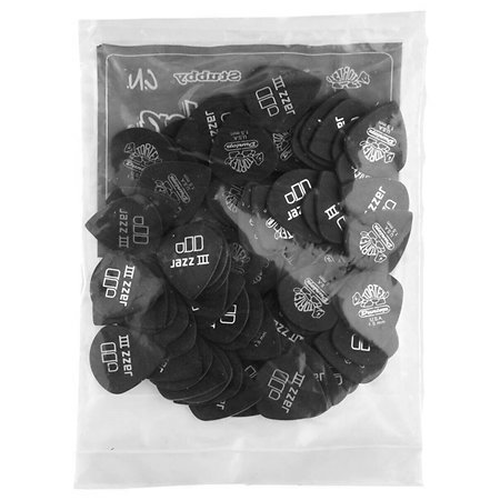 482R150 Tortex Pitch Black Jazz 1.50 mm Sachet de 72 Dunlop