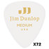 483R01M Genuine Celluloid Classic Blanc Medium x72 Dunlop