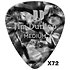 483R02M Genuine Celluloid Classic Perloid noir Medium x72 Dunlop
