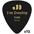 483R03TH Genuine Celluloid Classic Noir Thin x72 Dunlop