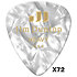 483R04H Genuine Celluloid Classic Perloid blanc Heavy x72 Dunlop