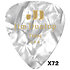 483R04TH Genuine Celluloid Classic Perloid blanc Thin x72 Dunlop