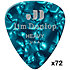 483R11H Genuine Celluloid Classic, Perloid turquoise, Heavy, x72 Dunlop