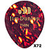 485R05TH Genuine Celluloid Teardrop Écaille Thin x72 Dunlop