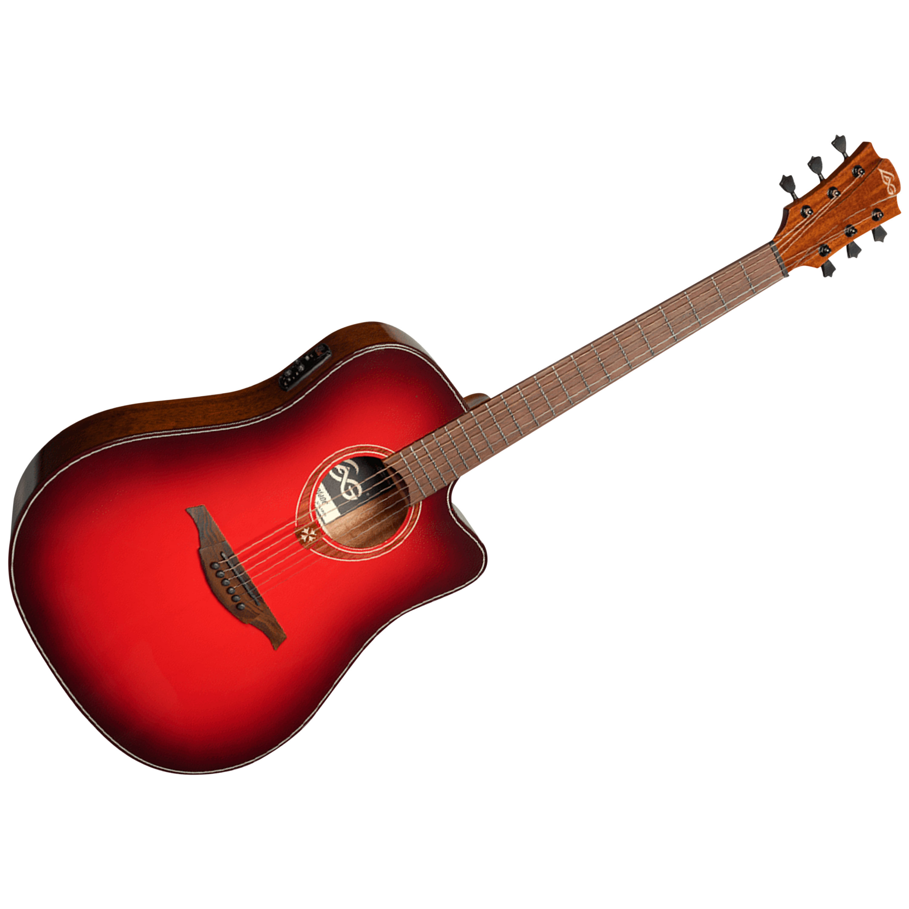Pack Guitare électro-acoustique Classic Cantabile - Dreadnought Cutaway Blanc - Housse + Statif