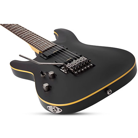 Demon 6 Floyd Aged Black Satin LH Schecter