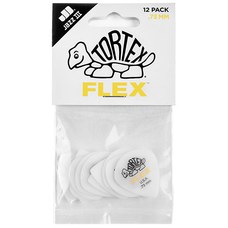 468P073 Tortex Flex Jazz III 0,73 mm Sachet de 12 Dunlop