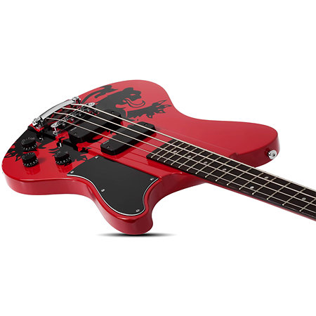 Schecter Simon Gallup Signature Ultra Spitfire Red