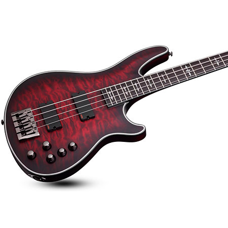 Hellraiser Extreme 4 Crimson Red Burst Satin Schecter