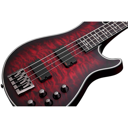 Hellraiser Extreme 4 Crimson Red Burst Satin Schecter