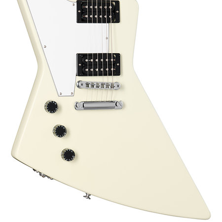 70s Explorer Classic White gaucher + étui Gibson